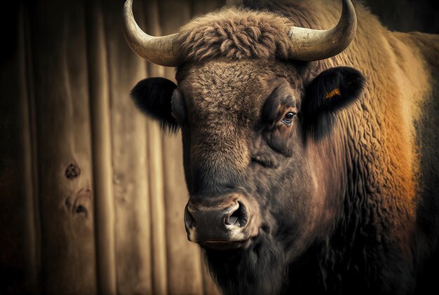 American Bison, ein Artiodactyla-Säugetier, ist im Zoo zu sehen