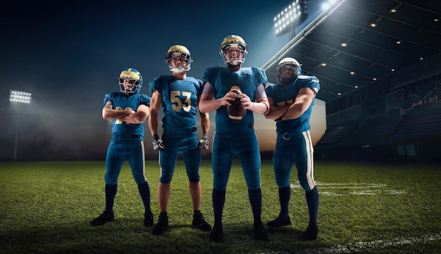 American Football American Football-Spieler im professionellen Sportstadion