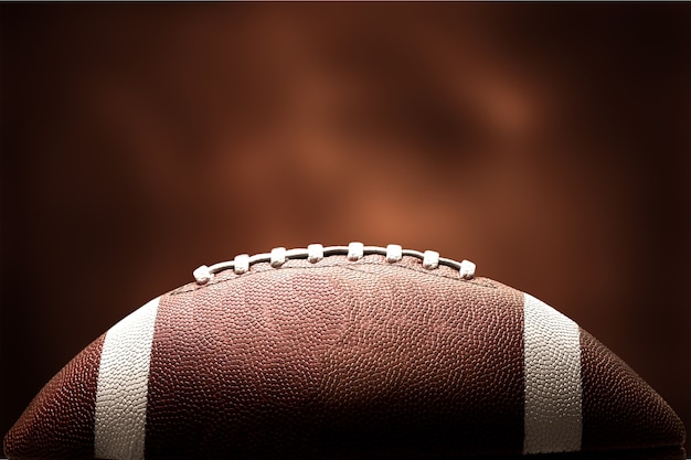 American-Football-Ball im Hintergrund