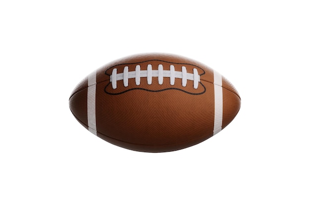 American Football Ball isolieren auf einem weißen Hintergrund Playoff Spiele professionelle Meisterschaft