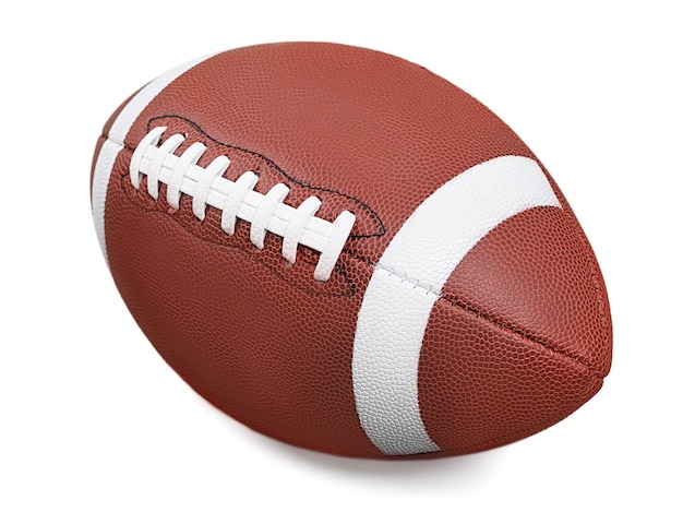 American-Football-Ball isoliert auf weißem Hintergrund