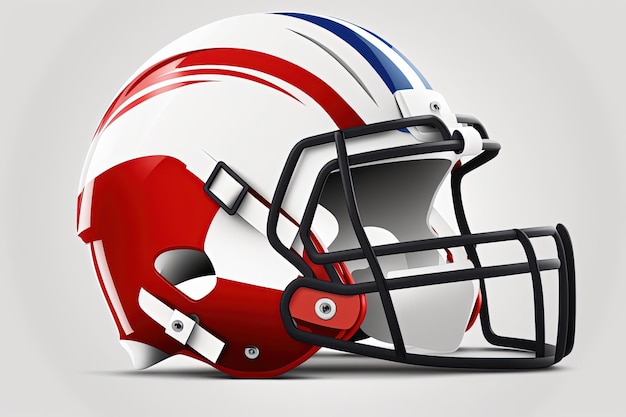 Foto american-football-helm illustration sportkonzept weißer hintergrund generative ki