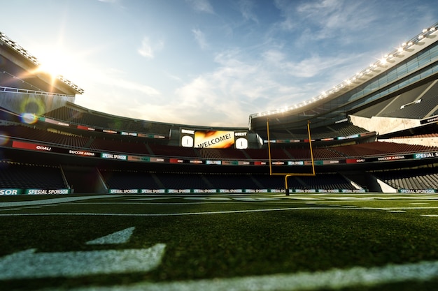 American Football Stadium, 3D-Rendering