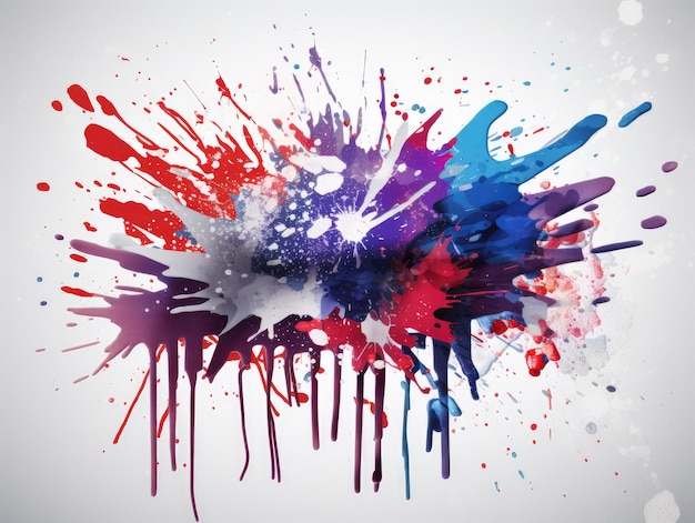 American paint splash art generativo ai