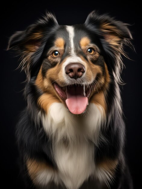 American Shepherd Dog Studio disparado aislado en un fondo claro AI generativa