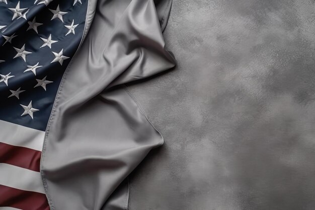 Amerika-Veteranen-Tag-Flagge Bokeh-Hintergrund mit minimalistischem Symbol Generative KI