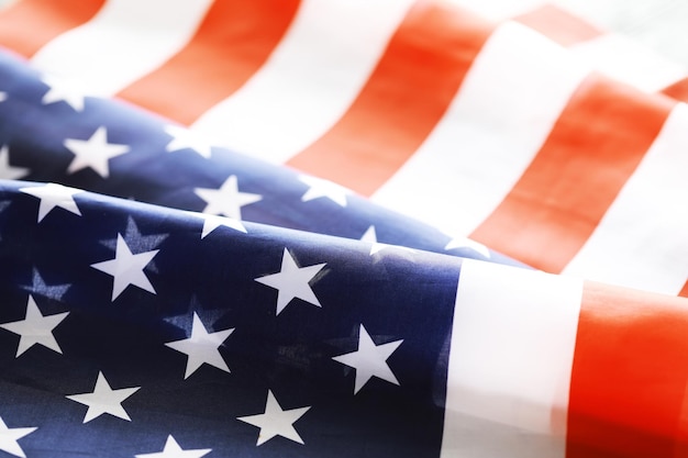 Amerikanische Flaggenwelle hautnah für den Memorial Day oder den 4. Juli
