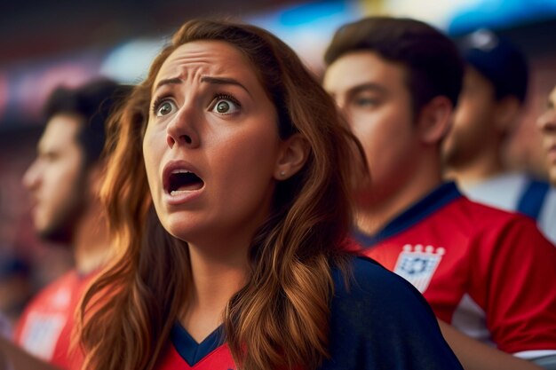 Amerikanische Fußballfans in einem WM-Stadion unterstützen die Nationalmannschaft