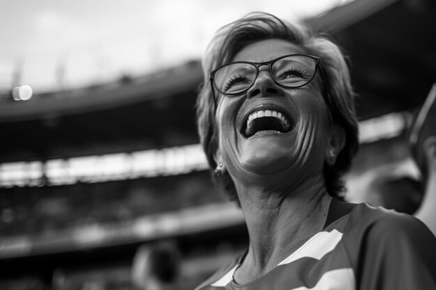Amerikanische Fußballfans in einem WM-Stadion unterstützen die Nationalmannschaft
