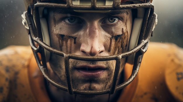 Amerikanische Fußballspieler spielen ein Spiel