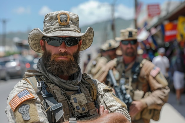 Foto amerikanischer bürgerkrieg proteste gegen die einwanderungspolitik emigranten schützen die grenze zu texas.