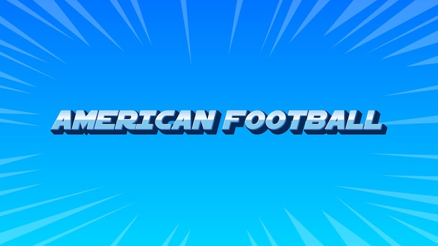 Amerikanischer Fußball 3D Blauer Text