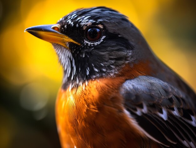 Amerikanisches Rotkehlchen in der Natur Turdus migratorius