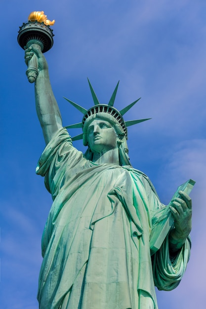 Foto amerikanisches symbol usa freiheitsstatue new york