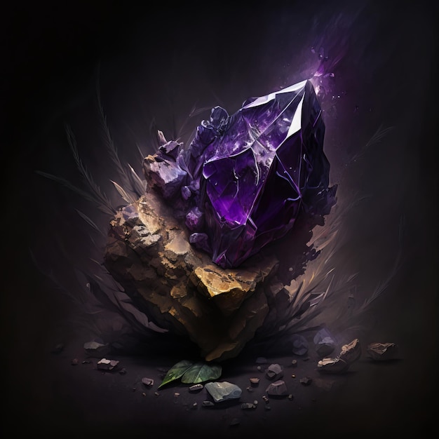 Amethyst, dunkler Hintergrund