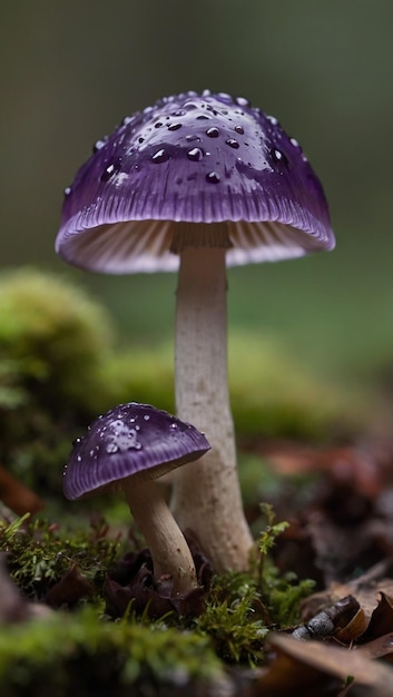 Foto ametista engañador setas púrpura con puntos blancos en él fotografía foto realista