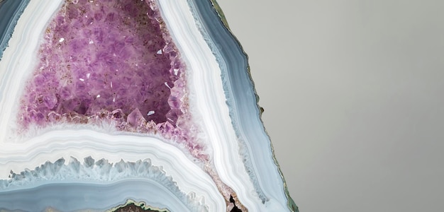 Ametista geode cristal roxo rosa