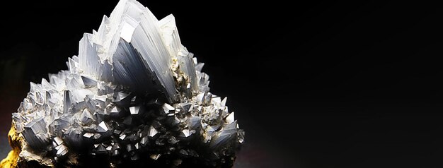 La amicita es una rara piedra natural preciosa sobre un fondo negro generada por la IA.