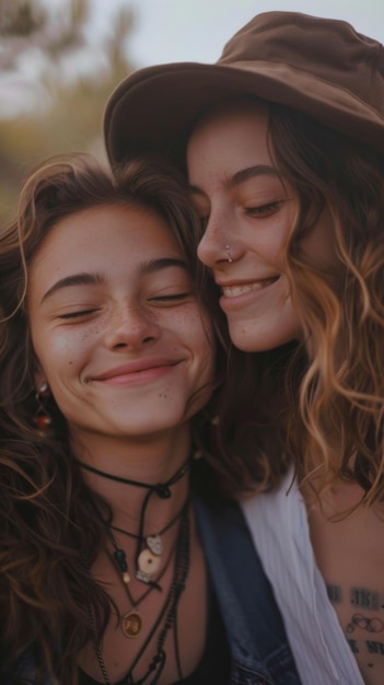 Amigas jóvenes sonrientes