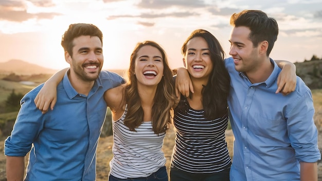 Foto amigos a divertir-se.