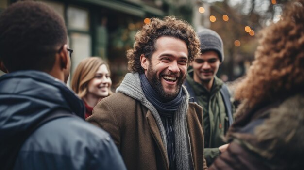 Amigos felices que se apoyan mutuamente Amistad lealtad concepto de salud mental