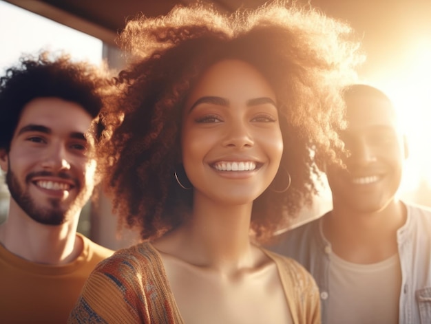 Foto amigos felizes do dia da amizade estão sorrindo