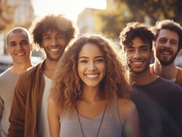 Foto amigos felizes do dia da amizade estão sorrindo