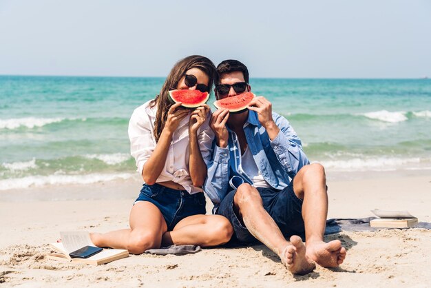 Foto amigos en la playa