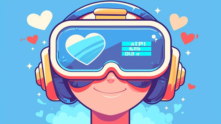 Amigos que tienen una experiencia de realidad virtual