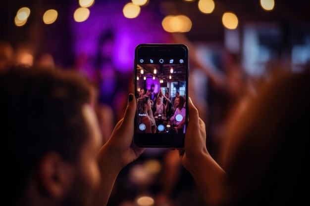 Amigos transmitindo ao vivo um evento especial nas redes sociais vlogger fazendo transmissão de vídeo ao vivo