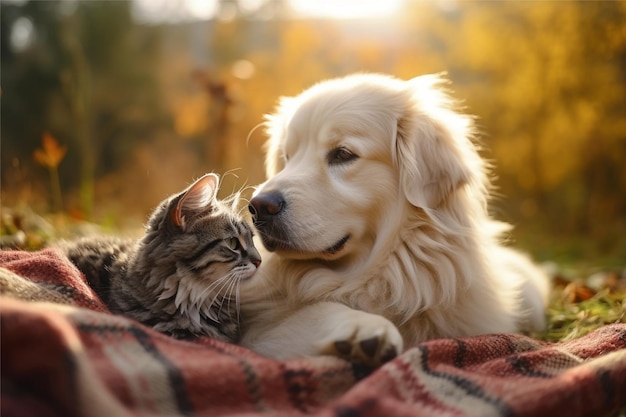 Amistad Gato y Perro