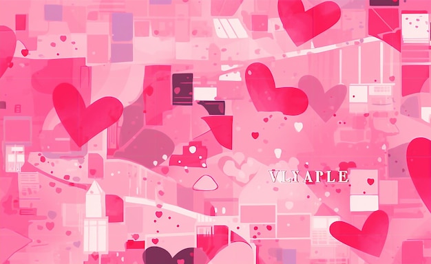 El amor en el aire VectorStyle Fondo de San Valentín en tonos románticos