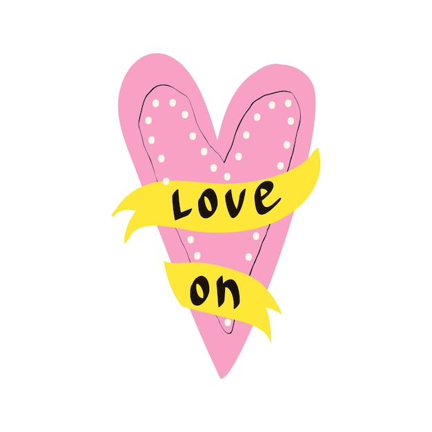 Amor en el corazón Groovy corazones divertidos en estilo moderno doodle