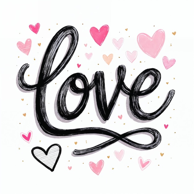 Amor con corazones - perfecto para tarjetas de San Valentín o redes sociales