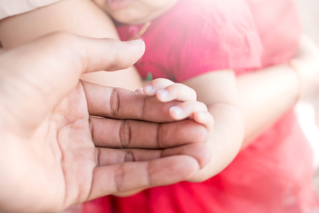 amor da mão da família da mãe