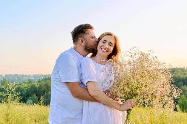 Amor e romance de um casal de meia idade