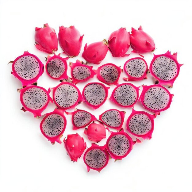 Foto amor nutritivo dragon fruit039s forma tierna por ia generativa