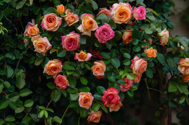 En el amor las rosas en forma de corazón