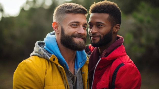 Amor y unidad Una pareja LGBT reflexiva