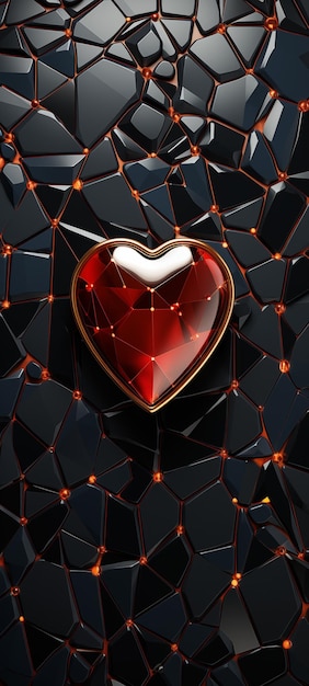 amor vermelho escuro abstrato com textura de diamante