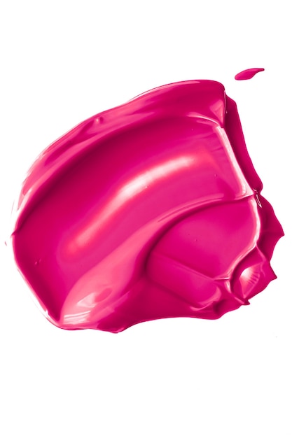 Amostra de beleza rosa skincare e maquiagem textura de amostra de produto cosmético isolada em fundo branco maquiagem mancha creme cosméticos esfregaço ou pincelada