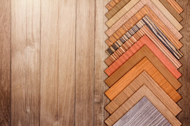 Foto amostra de material de piso laminado de madeira para design de mobiliário interior