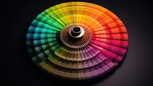 Foto amostras do espectro de cores da roda de cores geradas pela ia