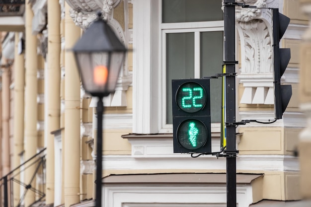 Ampel für Fußgänger grünes Signal