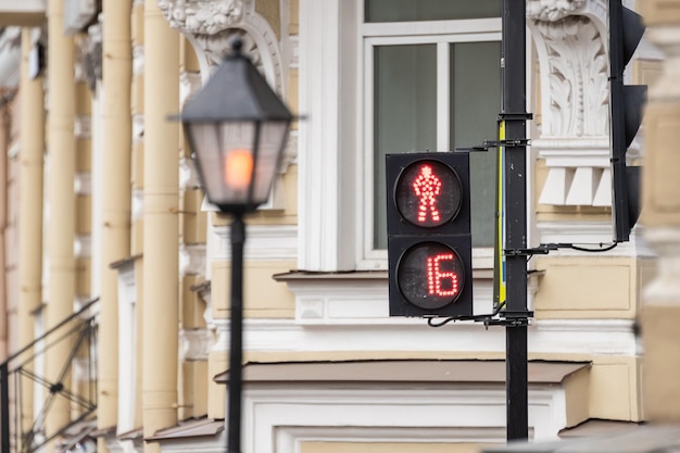 Ampel für Fußgänger rotes Signal