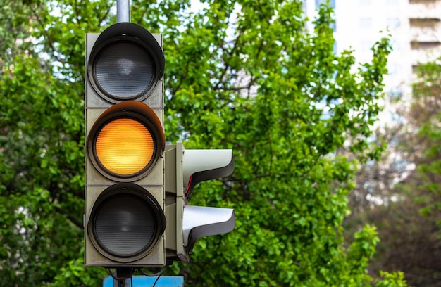 Ampel Gelbe Lampe EIN Warnschild