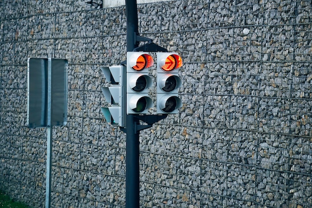 Ampel in der Straße in der Straße