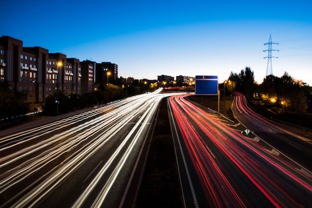 Foto ampeln in der nacht unterwegs