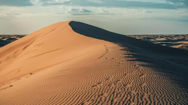 Una amplia imagen de las dunas de arena en un desierto durante el día