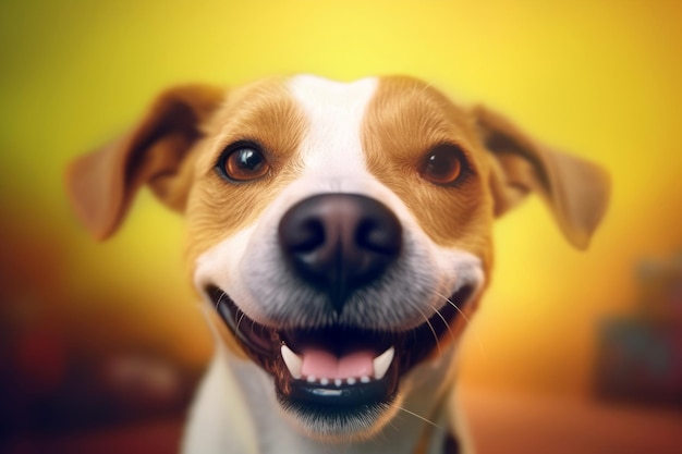Amplia sonrisa de perro Generar Ai